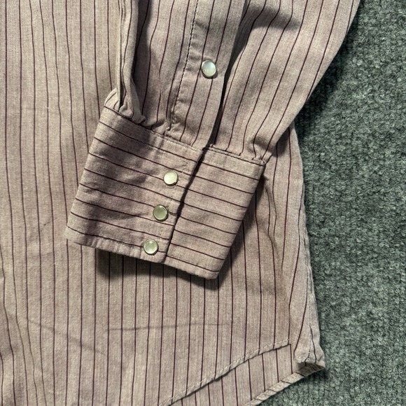 Vintage Ruddock Shirt Mens 2XL Burgundy Pearl Snap Classic Fit Long Sleeve Rodeo - Picture 3 of 8